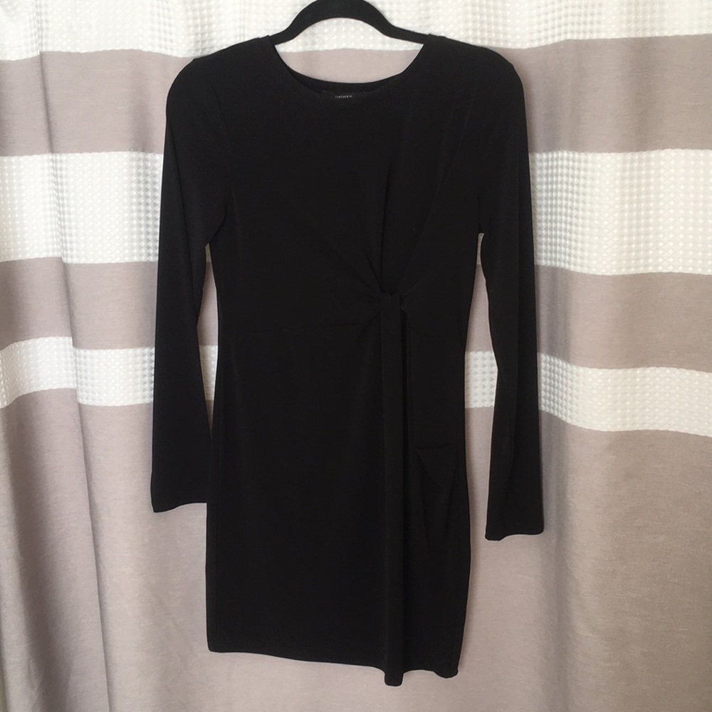 Black formfitting dress